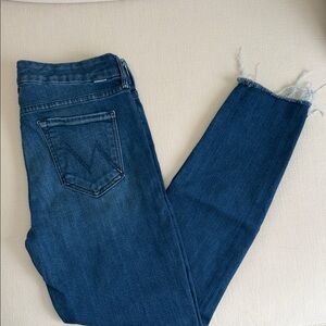 MOTHER Dark Blue Skinny Jeans